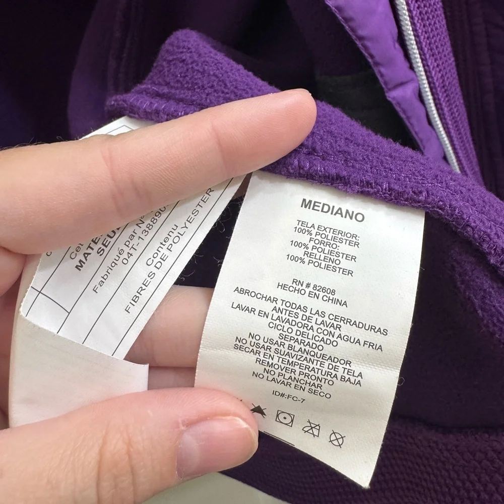 Free Country Women's Empire Purple Pull Zip Jacket - Picture 6 of 11